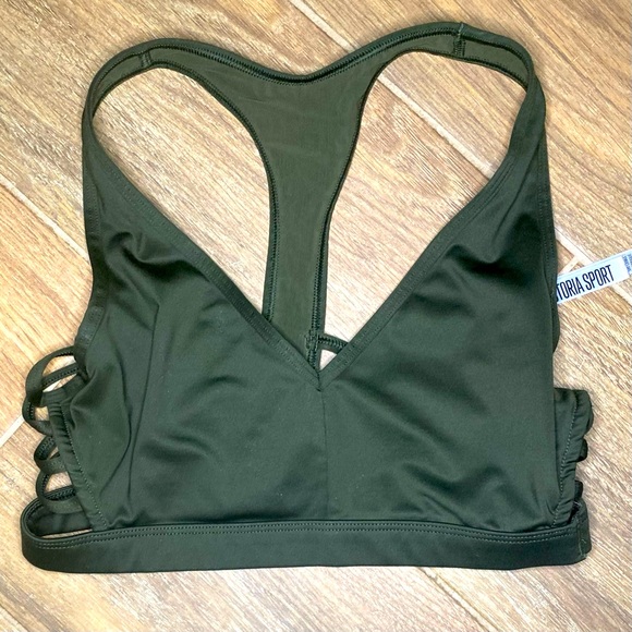 Victoria’s Secret Strappy Sports Bra Olive | Army Green Size Small - Picture 3 of 6